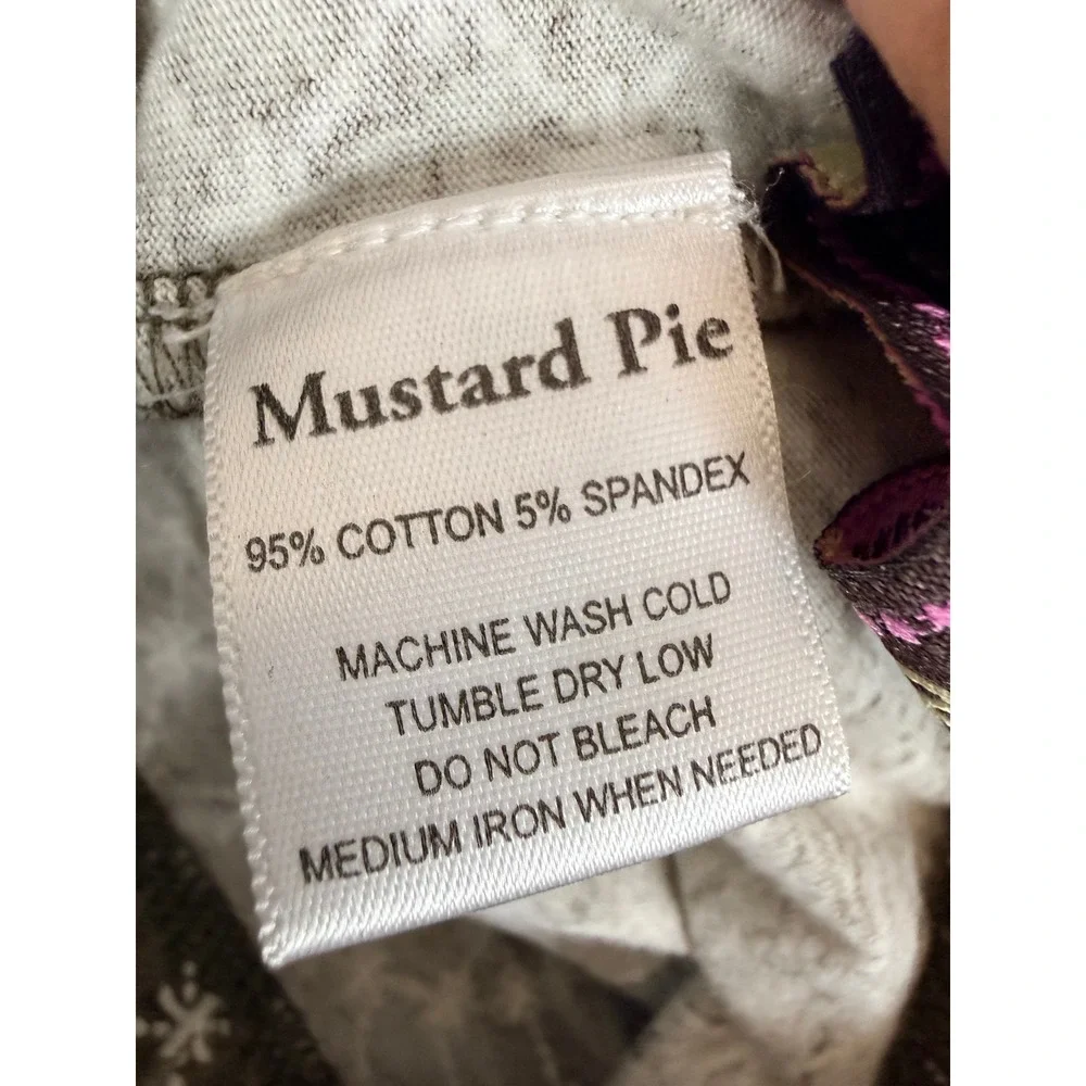 LOT Girls 3T Leggings Mustard Pie Ruched Cheeky Plum Ruffle Capris Olive Blue